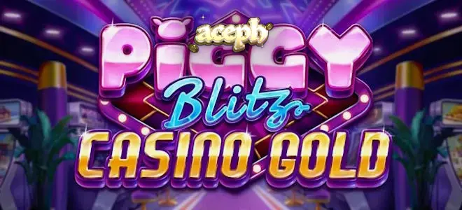 Isang masayang pig-themed slot machine na may gintong disenyo at makulay na reels.